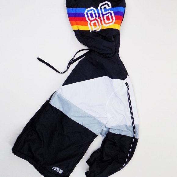 PINK Victoria's Secret Jackets & Blazers - NEW VS PINK sherpa lined campus anorak windbreaker